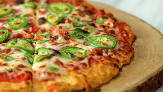 Low Carb Chicken Crust Pizza • Tasty [upl. by Yerak341]