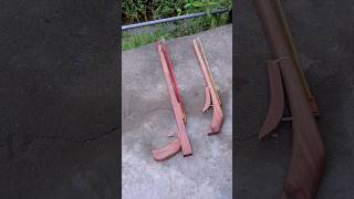 Homemade rubber band slingshot  slingshot craft [upl. by Adnima]