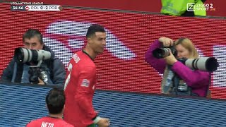 🤯 Cristiano Ronaldo Goal vs Poland with Electrifying Celebration during Poland vs Portugal [upl. by Atiek370]