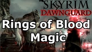 Skyrim Rings of Blood Magic Quest  Vampire Lord Dawnguard DLC [upl. by Blythe]