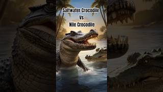 Ultimate Crocodile Showdown Saltwater vs Nile animals wildlife crocodile shorts [upl. by Kcarb]