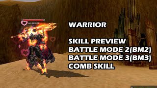 CABAL ONLINE  WARRIOR  SKILL PREVIEW  BATTLE MODE2BM2  BATTLE MODE 3BM3  COMBO SKILL [upl. by Dnomad]