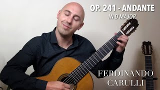 Carulli  Op 241 Andante in D Major  Classical Guitar Etude  Jonathan Richter [upl. by Azaleah]