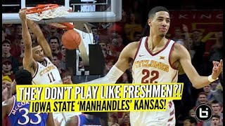 Tyrese Haliburton Talen HortonTucker Unranked Iowa State MANHANDLE 5 Kansas Full HIghlights [upl. by Ahsercul297]