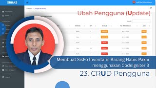 23 Membuat SisFo Inventaris Barang Habis Pakai  CRUD Pengguna Update [upl. by Deva485]