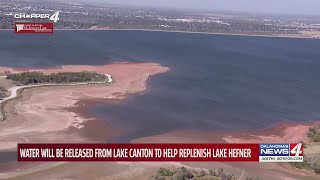 Water will be released from Lake Canton to help replenish Lake Hefner [upl. by Tracee547]