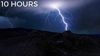 Heavy Thunderstorm amp Lightning Strikes in Distance  Rolling Thunder Wind amp Rain Sounds for Sleep [upl. by Shay]