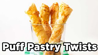 Cheese Straws Recipe  Baked Cheese Twists [upl. by Yntirb]