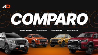 Nissan Navara vs Isuzu DMAX vs Ford Ranger vs Toyota Hilux  Pickup Truck Comparo [upl. by Nilats]