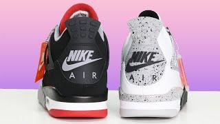 Air Jordan 4 Bred vs White Cement [upl. by Ahsinut484]