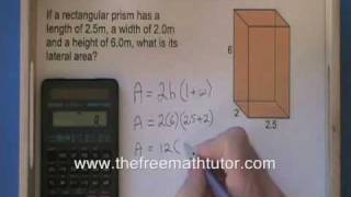 Lateral Area of a Rectangular Prism [upl. by Obnukotalo34]