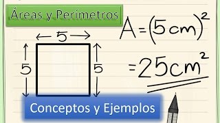 Área y Perímetro de Figuras Planas Parte 1 Conceptos y Ejercicios [upl. by Alderman]