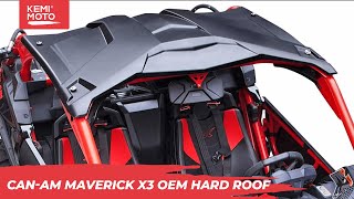 How to install CanAm Maverick X3 OEM Hard Roof  Kemimoto [upl. by Lirrad]