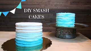 HOW TO MAKE A SMASH CAKE  How to make an ombre cake [upl. by Pickford]