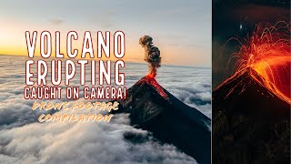 VOLCANIC ERUPTION CAUGHT ON CAMERA WITH DRONE  Summiting Volcan Acatenango [upl. by Yeliak]