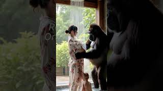 Gorillas Gentle Journeynatureanimals explore beauty happy short shorts funny baby cute [upl. by Llenal]