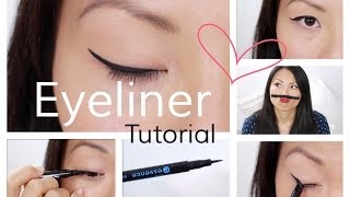 Eyeliner Tutorial für Schlupflider  Monolids [upl. by Terrene]