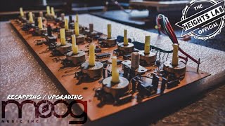 Recapping Vintage Moog Synth ReplacingUpgrading Capacitors with WIMA etc [upl. by Reeves876]