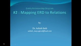 ERD 2 Mapping ERD to Relations [upl. by Ernaldus38]