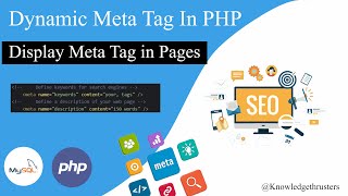 Dynamic Meta tag in PHP  Display Meta Tag in Pages  Dynamic Title Keyword amp Description  Part2 [upl. by Namhcan]