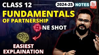 FUNDAMENTALS OF PARTNERSHIP class 12 ONE SHOT ACCOUNTS chapter 1  Gaurav Jain [upl. by Olympias]