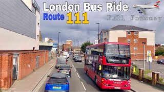 London Bus Ride 🇬🇧 Route 111 Kingston to Heathrow Airport  Full Journey [upl. by Epstein937]