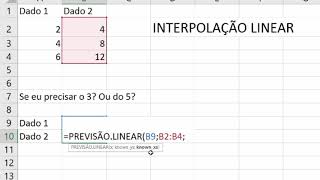 Interpolação Linear no Excel [upl. by Ilatan]