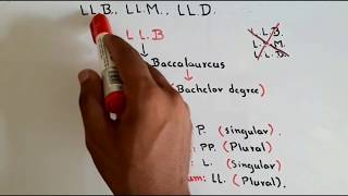 Full form of llb llm amp lld  Use of LL [upl. by Anek]