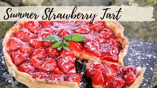 Rustic Strawberry Tart Easy Scottish Recipe [upl. by Alleras]