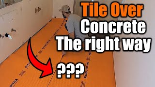 How To Install Tile Over Concrete The Right Way  Part 1  THE HANDYMAN [upl. by Aivul]