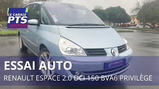 TEST  RENAULT ESPACE 20 DCI 150 BVA6 PRIVILÈGE 7PL  FRANCE [upl. by Ijic]