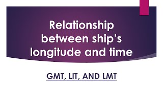 Longitude and time  Relationship between longitude and time GMT LMT LIT Zone Zone Time [upl. by Iand611]