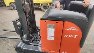 Operational Forklift Reach Truck Linde [upl. by Areemas]