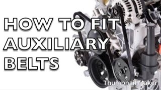 How to fit Nissan 2010 auxiliary belt [upl. by Brig409]