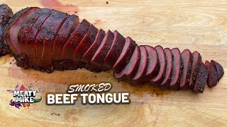 Smoked BEEF TONGUE on the Grilla Grills Silverbac  How to Cook Cow Tongue LENGUA [upl. by Idnem]