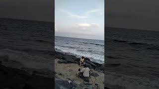 Pondicherry beach ⛱️ shortvideos [upl. by Grishilde]