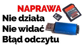 Jak naprawić Pendrive lub kartę SD Naprawa pendrive karta SD Komputer nie widzi pendrive dysku [upl. by Lloyd]