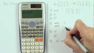 Matrix calculations using the Casio fx991ES PLUS calculator [upl. by Hoashis]