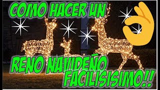 Tutorial de Reno navideño  Adorno de Arbolito  fácil de realizar [upl. by Aisela]