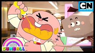 Free Food Frenzy  Gumball  Cartoon Network [upl. by Ellinet453]