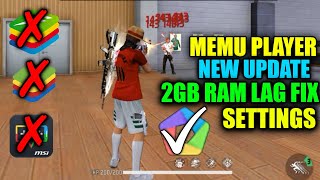 Memu Player New Version 901  Free Fire Low End Emulator  Free Fire pc lag fix 2gb Ram Graphics [upl. by Mareld]