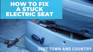 How to fix a stuck electric car seat [upl. by Nnaeirrac]