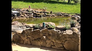 Building a stone wall for the Sturgeon Pond [upl. by Hniht]