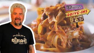 Guy Fieri Tries Lamb Tagliatelle  Diners DriveIns and Dives  Food Network [upl. by Gosser]