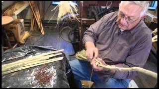 Making a broom by hand with broom corn [upl. by Jaeger]