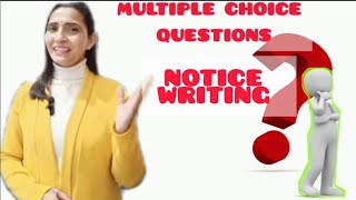 Multiple choice Questions  Notice Writing  Class12 English Important Questions Writing Section [upl. by Ordep]