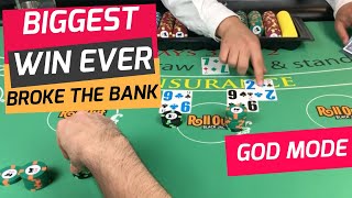 Biggest Blackjack Win Ever  Broke the Bank  NeverSplit10s [upl. by Griffiths]