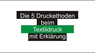 Die 5 verschiedenen Drucktechniken beim TShirt bedrucken I Hollyshirt Textildruckerei [upl. by Goldia521]