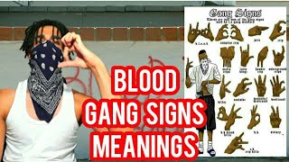 BLOOD GANG SIGNS MEANINGS [upl. by Grimbald]