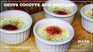 Recette Oeufs cocotte aux girolles [upl. by Ennayhs]